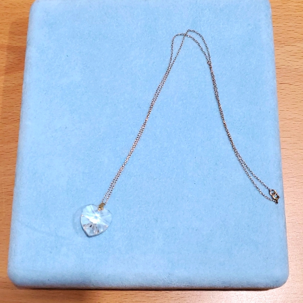 Crystal Heart Charm Necklace